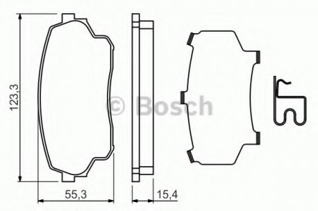 Комплект тормозных колодок, дисковый тормоз BOSCH 0 986 494 711