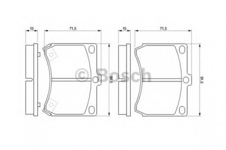 Комплект тормозных колодок, дисковый тормоз BOSCH 0 986 460 974