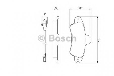 Комплект тормозных колодок, дисковый тормоз BOSCH 0 986 460 991