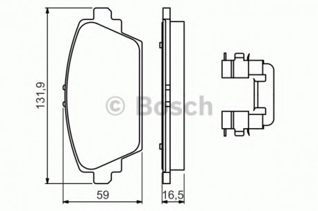 Гальмівні колодки, дискові BOSCH 0 986 494 629