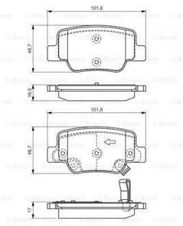 Комплект тормозных колодок, дисковый тормоз BOSCH 0 986 494 404