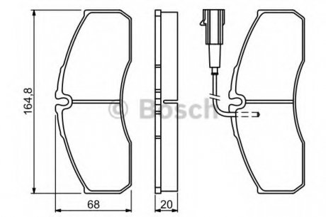 Комплект тормозных колодок, дисковый тормоз BOSCH 0 986 494 278