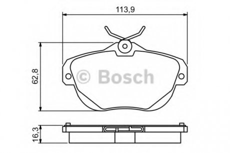 Комплект тормозных колодок, дисковый тормоз BOSCH 0 986 494 243