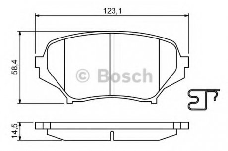 Комплект тормозных колодок, дисковый тормоз BOSCH 0 986 494 188