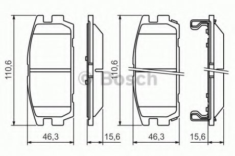 Комплект тормозных колодок, дисковый тормоз BOSCH 0 986 494 137 (фото 1)