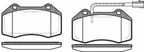 Комплект тормозных колодок, дисковый тормоз Road House 21113.12 (фото 1)