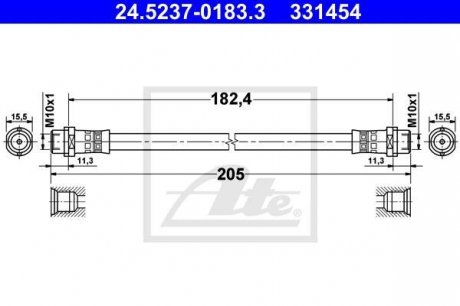 Гальмiвний шланг ATE 24.5237-0183.3