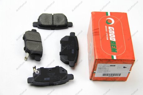 Тормозные колодки зад. Toyota Corolla/Yaris 05- GOODREM RM1255