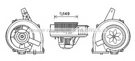 Електродвигун, вентиляция салона QUALITY COOLING AVA ST8044 (фото 1)