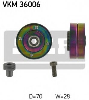 Паразитный / ведущий ролик, поликлиновой ремень SKF VKM 36006 (фото 1)