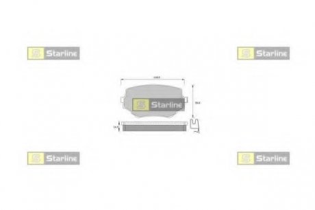 Комплект тормозных колодок, дисковый тормоз STAR LINE BD S397 (фото 1)