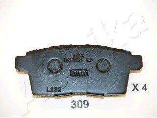 Комплект тормозных колодок, дисковый тормоз Ashika 51-03-309 (фото 1)