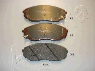 Комплект тормозных колодок, дисковый тормоз Ashika 50-K0-008 (фото 1)