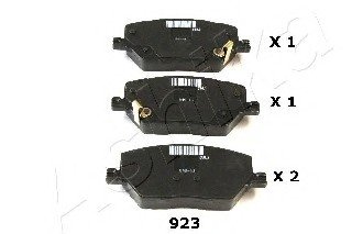 Комплект тормозных колодок, дисковый тормоз Ashika 50-09-923