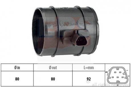 EPS Расходомер воздуха OPEL ASTRA J 2.0 CDTI 11- EPS Facet 1991438