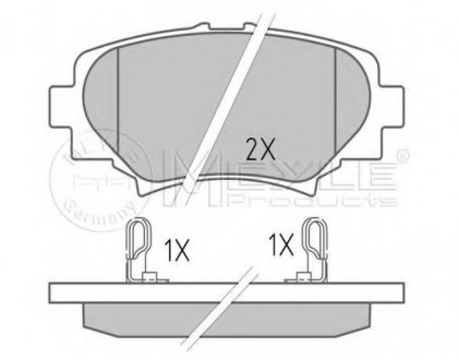 Комплект тормозных колодок, дисковый тормоз MEYLE MEYLE AG 0252587814