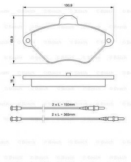 Комплект тормозных колодок, дисковый тормоз BOSCH 0986424278