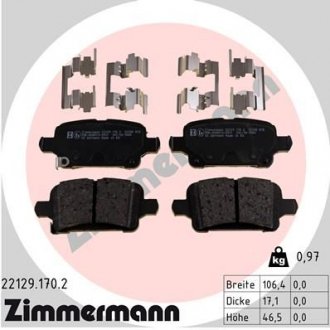 KLOCKI HAMULC. OPEL ASTRA K 15- TYЈ ZIMMERMANN 22129.170.2