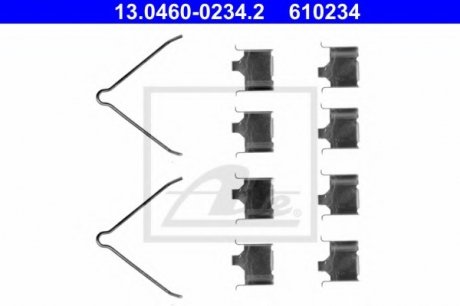 Комплектуючі, колодки дискового тормоза ATE 13.0460-0234.2