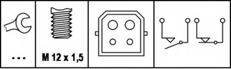 Вимикач світла гальма AUDI A4 B5, A6 C4, A6 C5, A8 D2, ALLROAD C5 SKODA SUPERB I VW PASSAT B5, PASSAT B5.5 03.94-03.08 HELLA 6DD 008 622-351