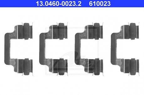 Комплектуючі, колодки дискового тормоза ATE 13.0460-0023.2