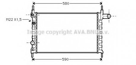 Радіатор, охлаждение двигателя QUALITY COOLING AVA OLA2150 (фото 1)