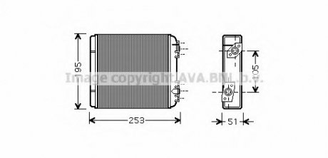 Теплообменник, отопление салона QUALITY COOLING AVA LA6020