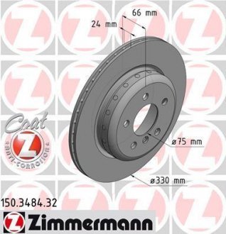 TARCZA HAMULC. BMW 5 F10 10- TYЈ ZIMMERMANN 150.3484.32