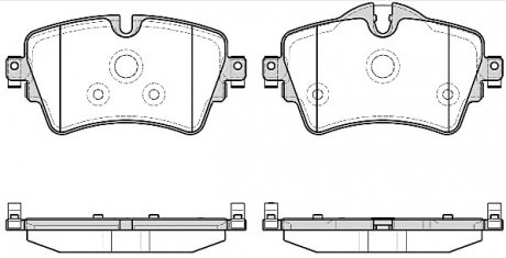 Комплект тормозных колодок, дисковый тормоз REMSA 1599.08