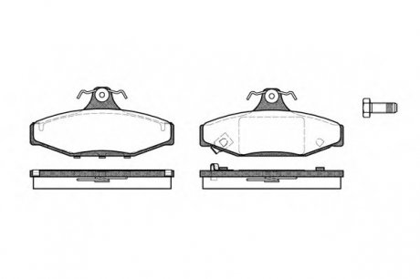 Комплект тормозных колодок, дисковый тормоз REMSA 0335.12 (фото 1)