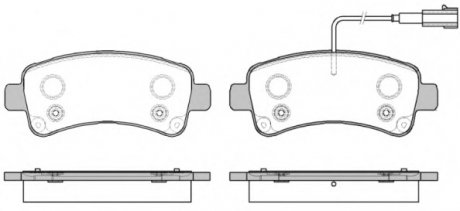 Комплект тормозных колодок, дисковый тормоз REMSA 1588.02 (фото 1)