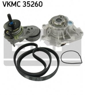 Водяной насос + комплект ручейковых ремней SKF VKMC 35260