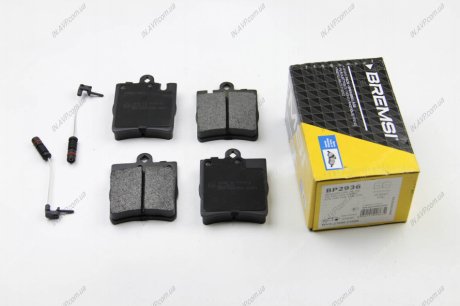 Комплект тормозных колодок, дисковый тормоз BREMSI BP2936