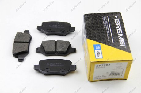 Комплект тормозных колодок, дисковый тормоз BREMSI BP2983