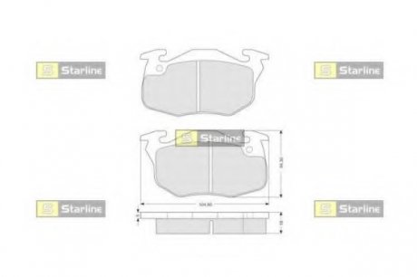 Колодки тормозные дисковые, к-кт. STARLINE STAR LINE BD S107