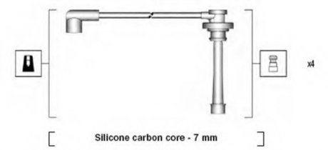 Комплект проводов зажигания Magneti Marelli 941285030866