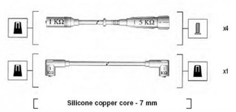 Комплект проводов зажигания Magneti Marelli 941175080751