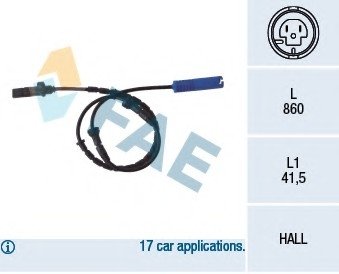 Датчик скорости колеса - ABS ((Іспанія)) FAE 78046