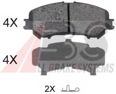 Комплект тормозных колодок, дисковый тормоз. ABS 35045 (фото 1)