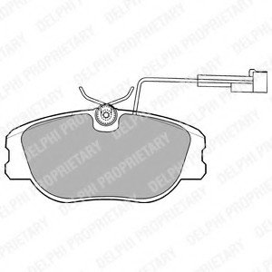 Комплект тормозных колодок, дисковый тормоз Delphi LP875