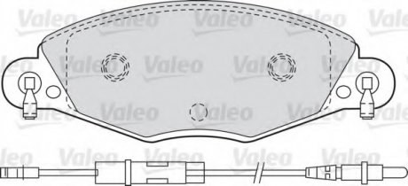 Комплект тормозных колодок, дисковый тормоз Valeo 598416