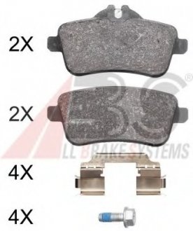 Комплект тормозных колодок, дисковый тормоз A.B.S. ABS 37942