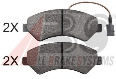 Комплект тормозных колодок, дисковый тормоз A.B.S. ABS 37908