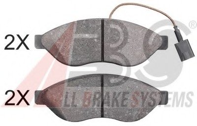 Комплект тормозных колодок, дисковый тормоз A.B.S. ABS 37907