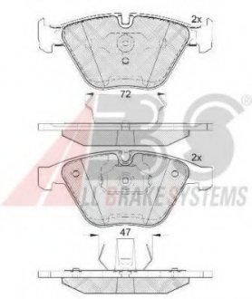 Комплект тормозных колодок, дисковый тормоз A.B.S. ABS 37667