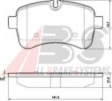 Комплект тормозных колодок, дисковый тормоз A.B.S. ABS 37630