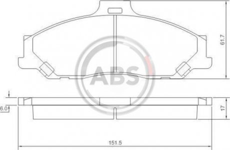 Комплект тормозных колодок, дисковый тормоз A.B.S. ABS 37193