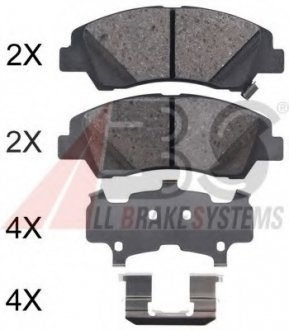 Комплект тормозных колодок, дисковый тормоз A.B.S. ABS 35046