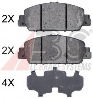 Комплект тормозных колодок, дисковый тормоз A.B.S. ABS 35014