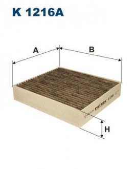 Фильтр, воздух во внутренном пространстве FILTRON WIX FILTERS K1216A